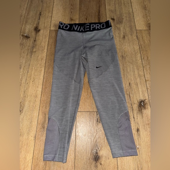 Nike Pants - Nike Pro Dri Fit Crop Gray Leggings medium